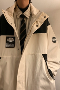 冬款连帽中性风男女防泼水贴标加棉加厚滑雪服外套M35-P125控178图片