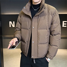 店主风2025新标90白鸭立领面包服短款羽绒服男LMS2502-P310，男装羽绒服，电商D240-242