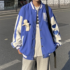 2023春秋季新款潮流百搭外套美式潮牌棒球服情侣装W3435-P66，男装夹克，星座512-2