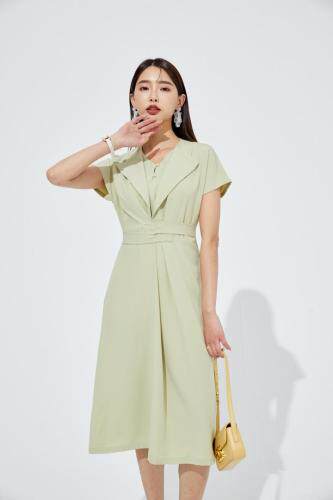 双领设计连衣裙，女装连衣裙，M&VC