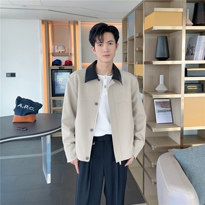 网图现货美式复古夹克设计感高级长袖上衣男秋季夹克外套R688-P68图片