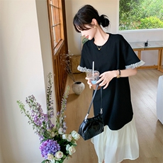 ！！现货黑色短袖T恤连衣裙拼接设计鱼尾裙6618款P115K168，女装连衣裙，2C316