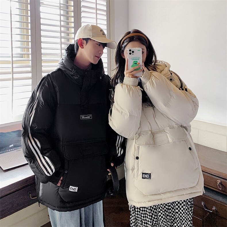 情侣套头羽绒服男加厚冬季字母印花男士羽绒衣潮A266-YR04-P200，男装羽绒服，电商A266