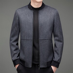 2021中老年男装休闲夹克秋装中年爸爸装宽松外套MNSA22J881-P320，男装夹克，电商B212（原钱塘6029）