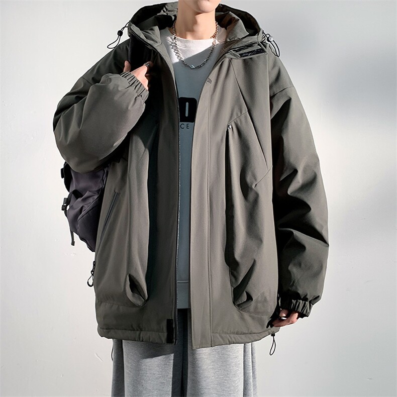 潮牌秋冬季男潮流休闲连帽外套保暖防风棉衣棉服A321-MY8745-P95,男装棉衣,电商A321