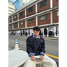 网图-WY10-P5825春装假两件套头卫衣格子拼接上衣套头衫内搭，男装卫衣，电商B327
