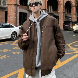 男士痞帅男装机车短款皮衣外套春秋新款pu皮夹克 J2513 P90 控138图片