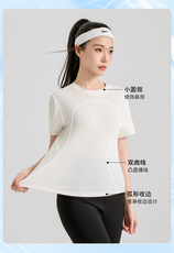 短袖t恤女2025新款时尚百搭洋气显瘦灰色上衣打底衫夏季，女装T恤，禾雯电商供货