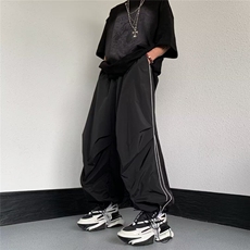 抽绳裤子男夏季薄宽松高街美式束脚裤百搭韩版休闲长裤MSK311-P40，男装休闲裤，星座1008