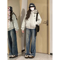 女风毛领宽松百搭连帽棉衣ZM0125-P95，男装棉衣，星座313A(原308A-2)