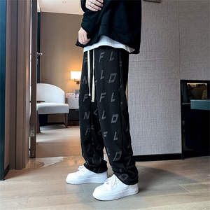 hiphop炸街裤子高街ins潮牌发泡阔腿垂坠感嘻哈拖地裤 K1281-P28图片