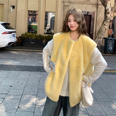 糖果色多巴胺水貂绒仿皮草外套女冬皮毛一体2C353--710#P170K258，女装短外套，2C353