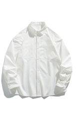 纯色重磅长袖衬衫男大码衬衣上衣外套C2209-P32【特价】，男装衬衫，电商A007