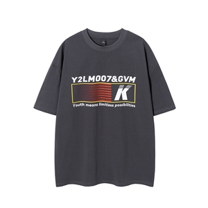 1白底条纹印花设计潮大码M-5XL短袖T恤男DT77779P18块特价控38图片