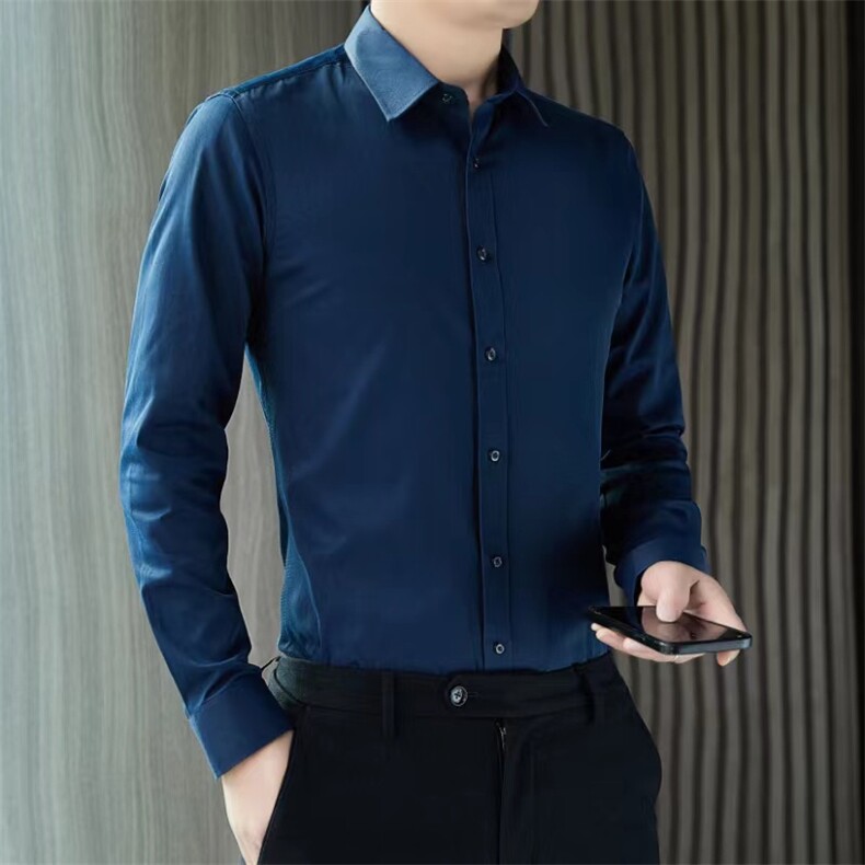 高档四季款长袖白色衬衫韩版修身工装服男上班衬衣C17--P22,男装衬衫,星座102C-1(原星座100)