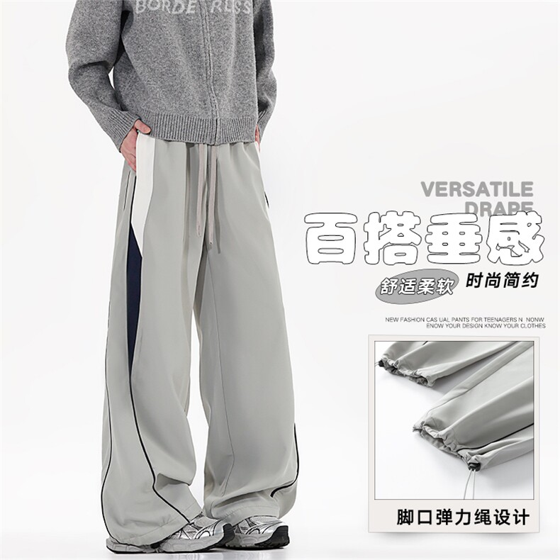 工装裤子休闲裤美式少年感宽松百搭机车风直筒K06572-P45图片