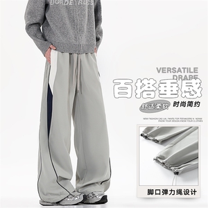 工装裤子休闲裤美式少年感宽松百搭机车风直筒K06572-P45图片
