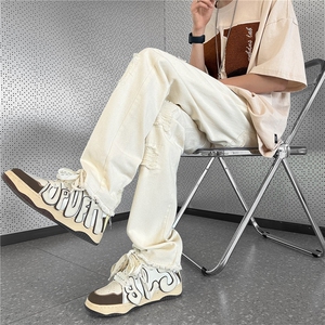 破洞直筒牛仔裤A061-AN00038-P60控88-85棉8.5聚酯纤维6.5粘纤图片