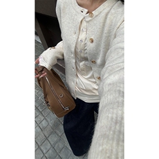 重磅秋冬男女北极绒开衫毛衣美式复古休闲慵懒风单排扣针织衫外套，男装针织衫/毛衣，电商A486-1