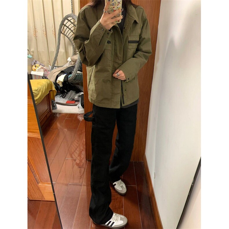 【有货】军绿色工装外套男款高级感痞帅夹克HY195CC-特P65图片