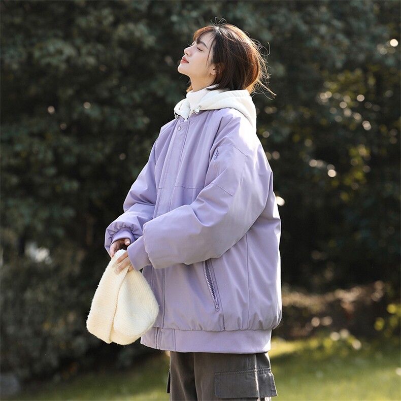 美式假两件棉服外套男2026秋冬校园风宽松棉衣夹克A436-2583-P95,男装夹克,电商A436