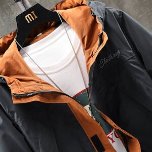 2021春秋新款M-5XL爆款拼色工装夹克男宽松上衣外套QT5070-JK05-P85图片