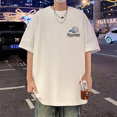 T839港风潮牌高街美式短袖T恤男夏季新款宽松半袖ins重磅纯棉体恤，男装T恤，星座304A-1