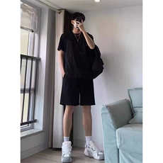 ins美式印花潮牌复古时尚休闲夏季宽松五分短裤YF682特p20，男装牛仔裤，星座610B-1