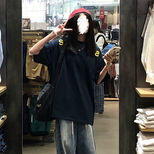 万针全刺绣工艺抖音得物高品质260克重磅纯棉双纱美式高街短袖T恤图片