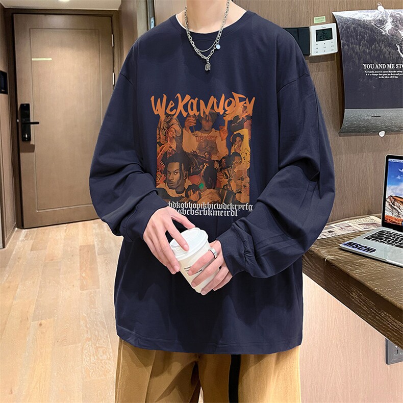 抖音得物供货量大从优可提供视频美式长袖T恤CT819特P25,男装T恤,电商A486-1