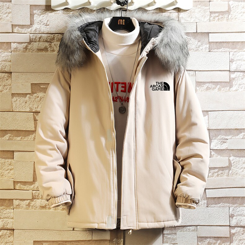 MM48232-P130冬季大毛领衣男士大码加厚袄男服砖墙,男装棉衣,电商A040A