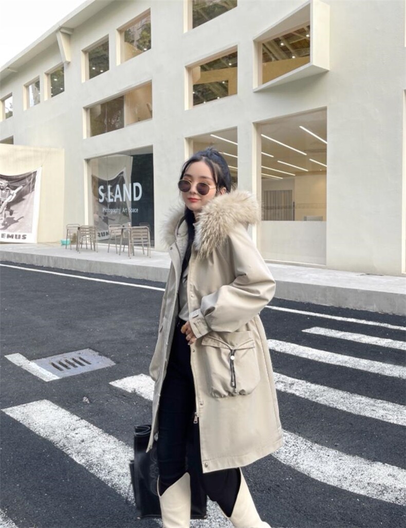 狐狸毛派克服，其它，贻思茗