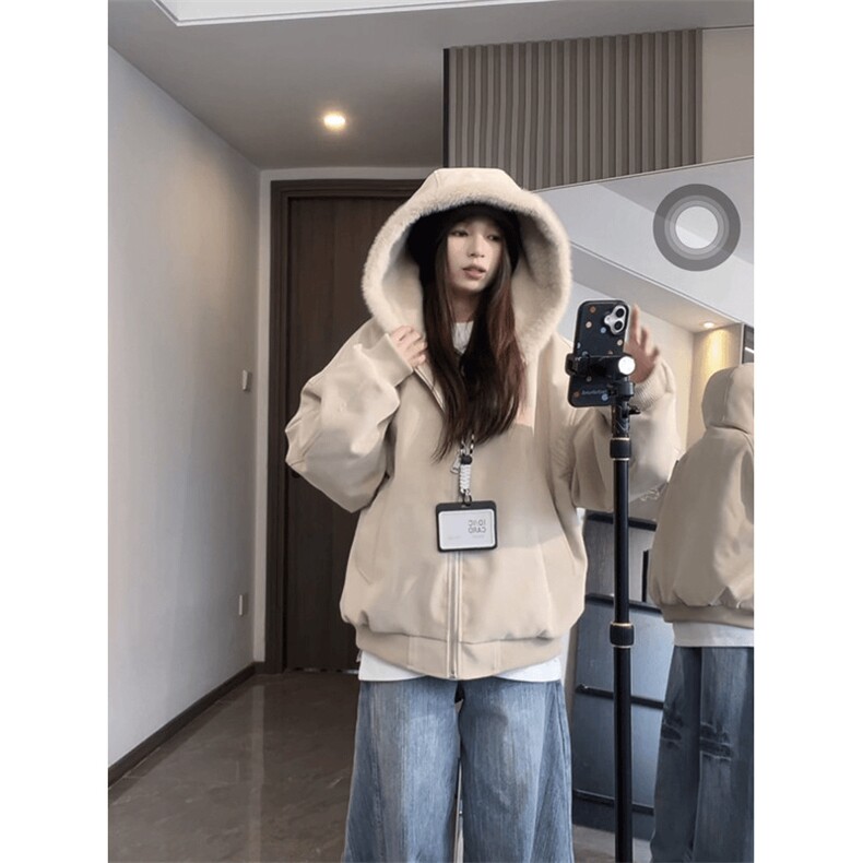 现货高品质美式高街冬季重磅座山雕大毛毛领pu皮棉衣男女加厚外套图片