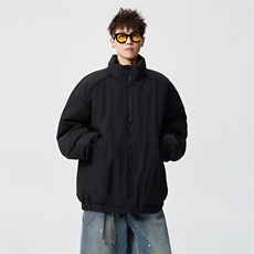 冬季美拉德立领棉服潮流百搭纯色棉衣撞色棉服外套HY8822-P75，男装棉衣，星座610B-1