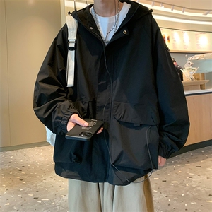 港风休闲大码运动情侣连帽夹克男外套CYJK9272 P-75 控价119图片