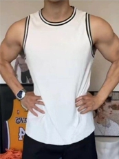 条纹肌理感撸铁训练球服坎肩无袖跑步健身衣速干背心BX18P25特，男装背心/马甲，电商D256-1(原A064-1)