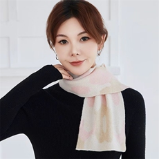 秋季新款针织花色围巾时尚休闲百搭，围巾，初婷羊绒