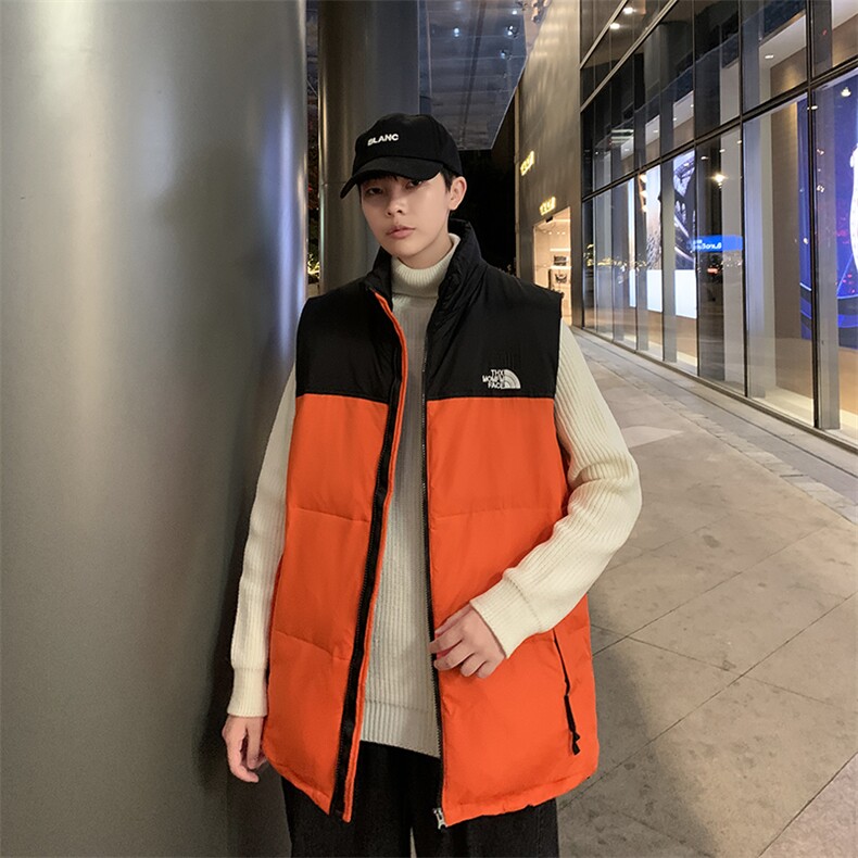 有版权现货刺绣立领宽松外套马甲时尚男款韩版羽绒服MJ02P65控98图片