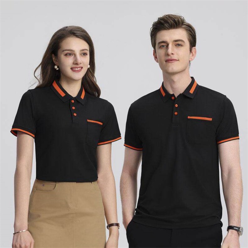 S-6XL夏季拼色单口袋POLO衫男女工作服团服定制LOGO团服L209P23,男装Polo衫,星座1602B（原101B-1）