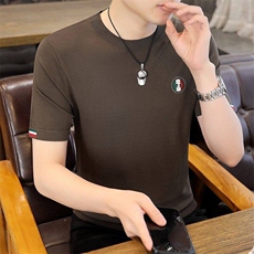7959-P55夏季休闲时尚短袖毛衣男打底衫欧货T恤潮牌针织衫，男装T恤，电商D310B-1