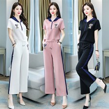 套装/套裙2022年时尚气质夏季短袖休闲气质优雅百搭，女装套装/套裙，艾尚靓装