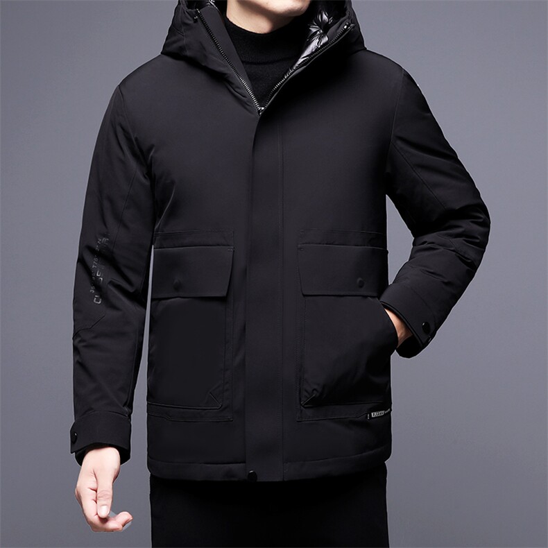 V2501钱塘2020-3秋冬中老年男士连帽羽绒服保暖休闲百搭外套P245,男装羽绒服,钱塘207-3