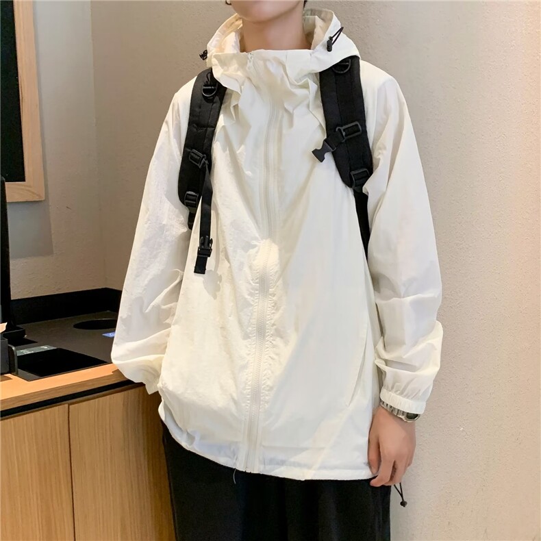 日系潮牌连帽防晒衣男2023秋夏新款宽松休闲防晒服外套W4959-P38，男装防晒衣，星座412-2