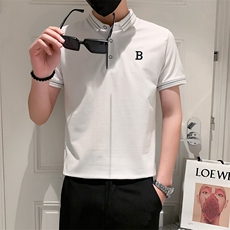 3032-P40精神小伙短袖潮男痞帅打底夏季半截袖青少年POLO衫男翻领，男装Polo衫，电商D310B