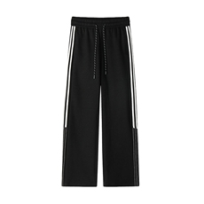 重磅华棉三条杠运动裤男宽松卫裤K25089特P35K25089J加绒特P40，男装休闲裤，电商A001-1