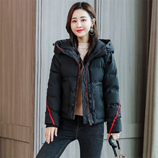 2020年冬季潮流时尚短款棉衣/棉服连帽休闲舒适长袖，女装棉衣/棉服，贵人树
