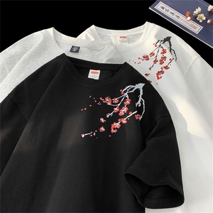 抖音直播供货 纯棉260克印花短袖T恤A158-T309-P28控48图片