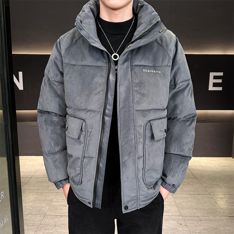 2025秋冬季二棉夹棉外套新款男士帅气加厚夹克潮流时尚男秋装，男装夹克，星座715-3
