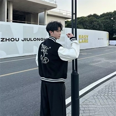 现货JY202-P78高街潮牌港风日系原宿风韩版潮流宽松夹克，男装夹克，星座1501-3