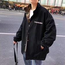 港风两面穿外套男韩版潮流宽松百搭ins休闲秋季棒球服jk8901-p55图片